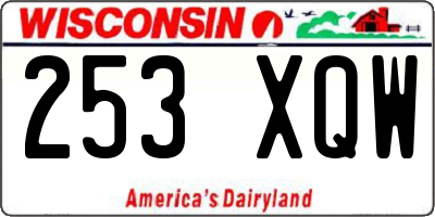 WI license plate 253XQW