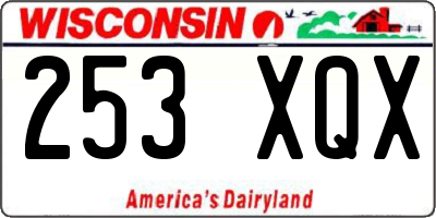 WI license plate 253XQX