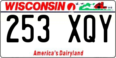 WI license plate 253XQY