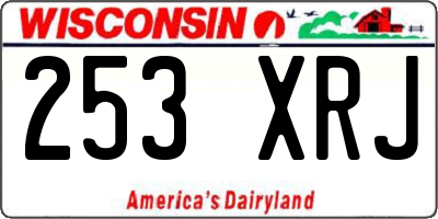 WI license plate 253XRJ