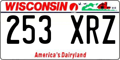 WI license plate 253XRZ