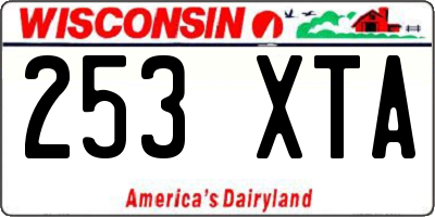 WI license plate 253XTA