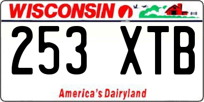 WI license plate 253XTB