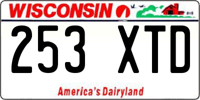 WI license plate 253XTD