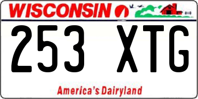 WI license plate 253XTG