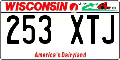 WI license plate 253XTJ