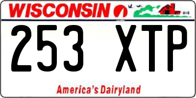 WI license plate 253XTP