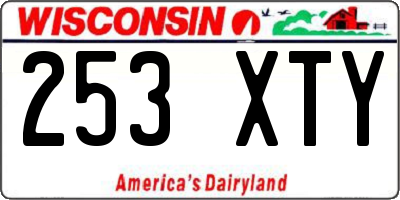 WI license plate 253XTY
