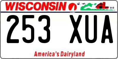 WI license plate 253XUA