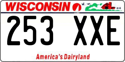 WI license plate 253XXE