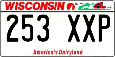 WI license plate 253XXP