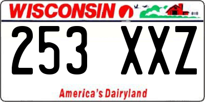 WI license plate 253XXZ