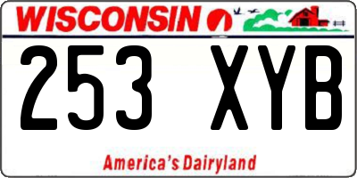 WI license plate 253XYB