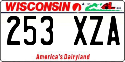 WI license plate 253XZA