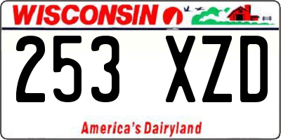 WI license plate 253XZD