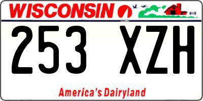 WI license plate 253XZH