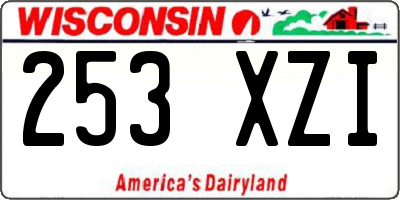 WI license plate 253XZI