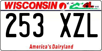 WI license plate 253XZL