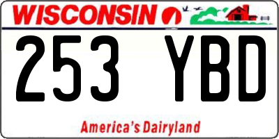 WI license plate 253YBD