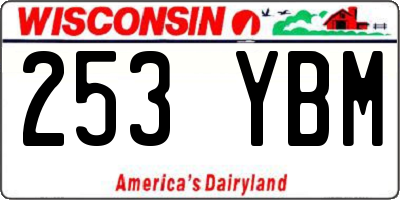 WI license plate 253YBM