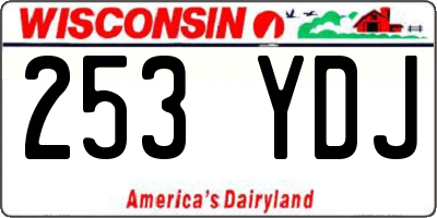 WI license plate 253YDJ