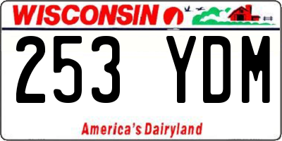 WI license plate 253YDM