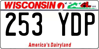 WI license plate 253YDP