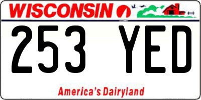 WI license plate 253YED