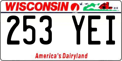 WI license plate 253YEI