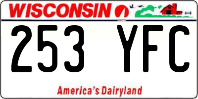 WI license plate 253YFC