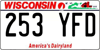 WI license plate 253YFD