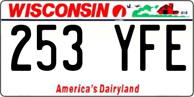 WI license plate 253YFE