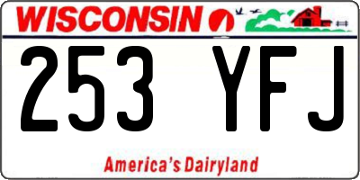WI license plate 253YFJ