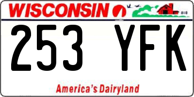 WI license plate 253YFK