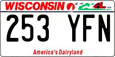 WI license plate 253YFN