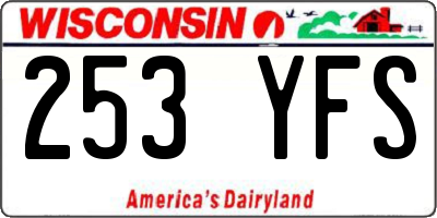 WI license plate 253YFS