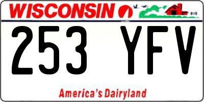 WI license plate 253YFV