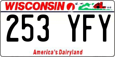 WI license plate 253YFY