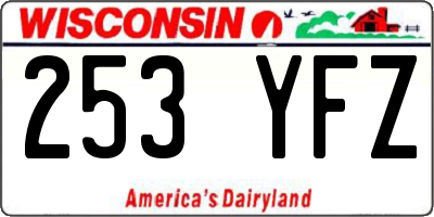 WI license plate 253YFZ