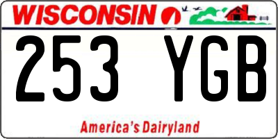 WI license plate 253YGB