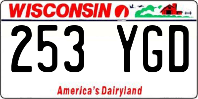 WI license plate 253YGD