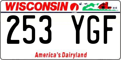 WI license plate 253YGF