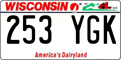WI license plate 253YGK