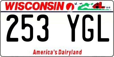 WI license plate 253YGL