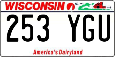 WI license plate 253YGU