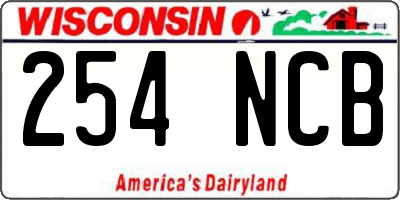 WI license plate 254NCB