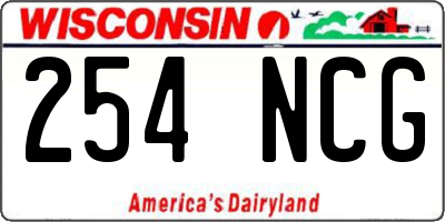 WI license plate 254NCG