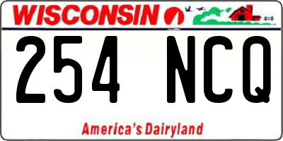 WI license plate 254NCQ