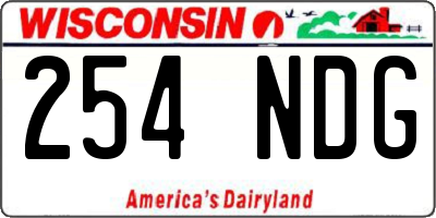 WI license plate 254NDG