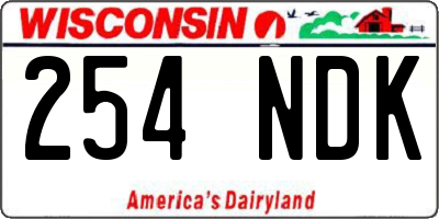 WI license plate 254NDK